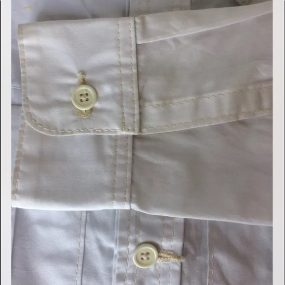 True Religion Sample Item White Men Dress Shirt Long Sleeve Cotton M - Picture 7 of 12
